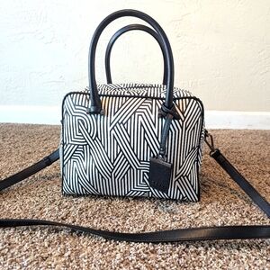 DKNY Logo, Black and White Medium Bag
